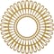 Ekena Millwork Cornelius Architectural Grade PVC Pierced Ceiling Medallion, Gold, 38"OD x 14 1/8"ID x 1"P CMPP38CRSGO - alternate 1